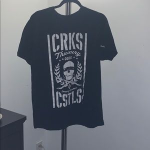 Men black and white t shirt